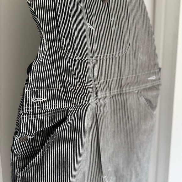 Brand New Dickies Black/White Striped Bib Overalls, 32X30 - Picture 3 of 10